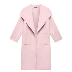 Mint Velvet Pink Wool Blend Hand Finished Coat